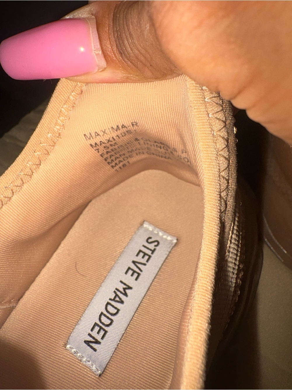 Steve Madden Maxima Gold Crystal Lace-Up Sneakers - Picture 5 of 5